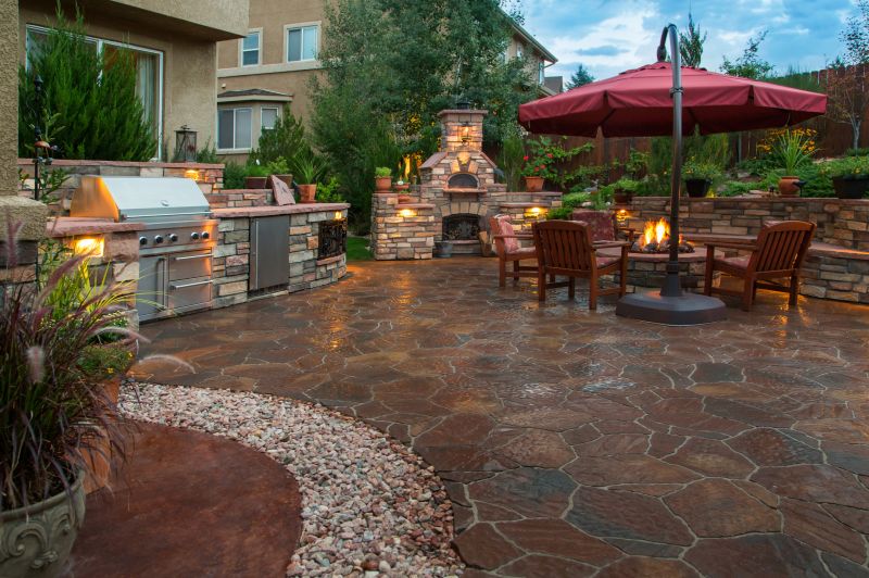 Flagstone Patio with Seating Area